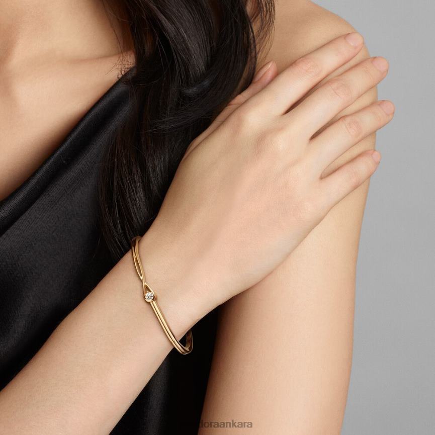 Brilliance laboratuvar yapımı 025 ct tw pırlanta bileklik 82N8H443 Pandora altın