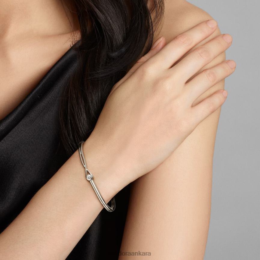 Brilliance laboratuvar yapımı 025 ct tw pırlanta bileklik 82N8H444 Pandora Beyaz altın