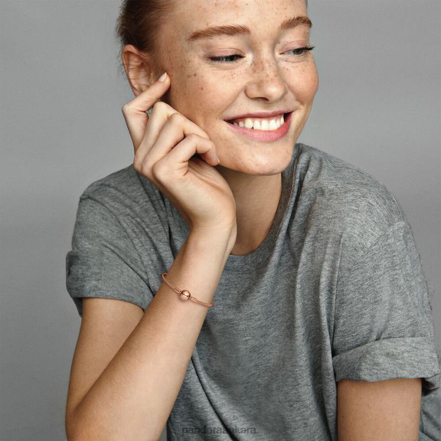 anlar örgü bilezik 82N8H378 Pandora Gül Altın Kaplama