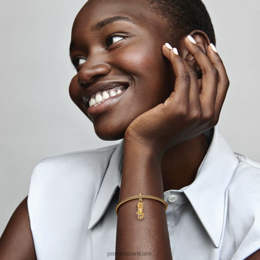 avengers hayret sonsuzluk eldiveni sarkan çekicilik 82N8H187 Pandora altın kaplama