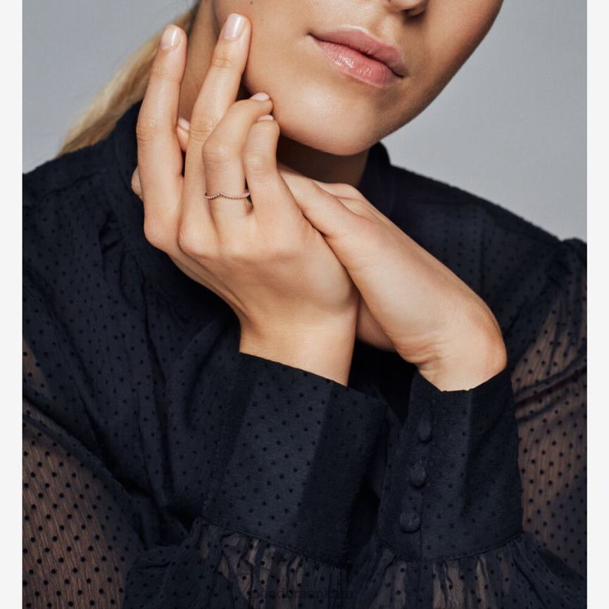 boncuklu salıncak halkası 82N8H576 Pandora Gül Altın Kaplama