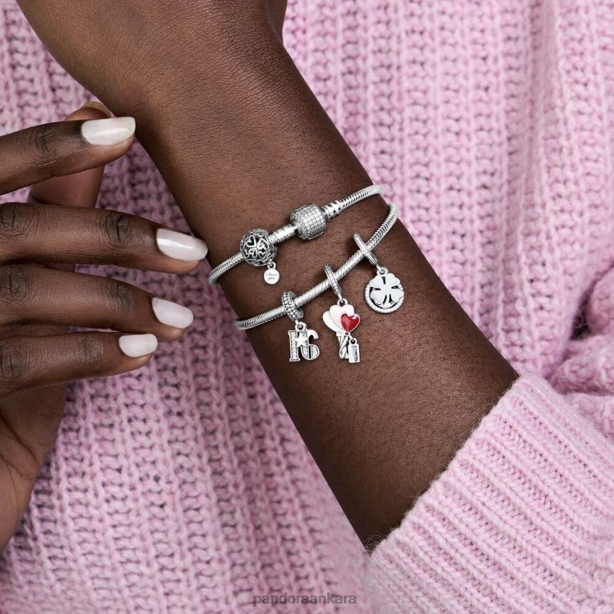 doğum günün kutlu olsun balon sallantı cazibesi 82N8H52 Pandora som gümüş