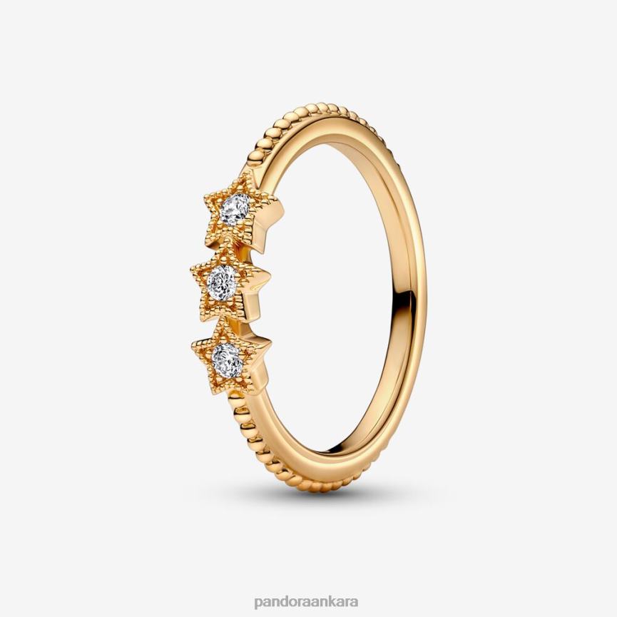 göksel yıldızlar yüzük 82N8H581 Pandora altın kaplama