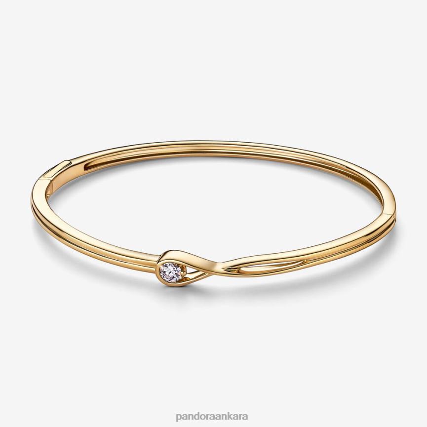 Brilliance laboratuvar yapımı 0,25 ct tw pırlanta bileklik 82N8H443 Pandora altın