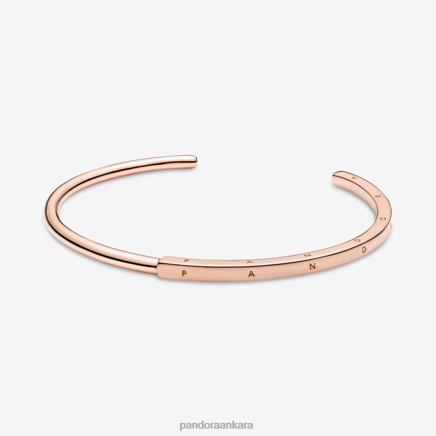 imza i-d açık bileklik 82N8H439 Pandora Gül Altın Kaplama