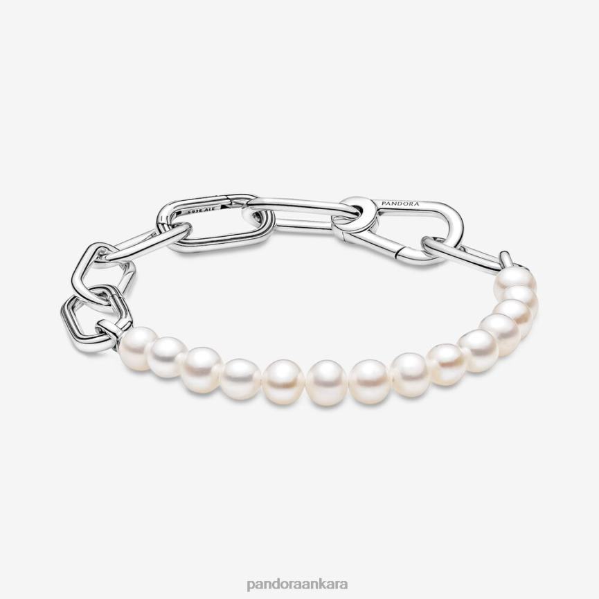 tatlı su kültürlü inci bileziği tedavi ettim 82N8H480 Pandora som gümüş