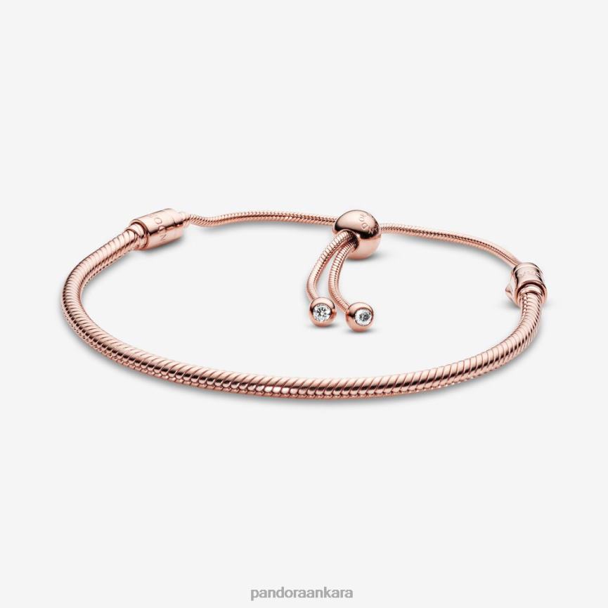 anlar yılan zinciri kaymak bilezik 82N8H380 Pandora Gül Altın Kaplama