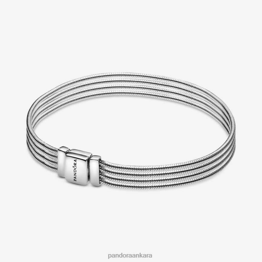 Reflections çoklu yılan zincir bileklik 82N8H393 Pandora som gümüş
