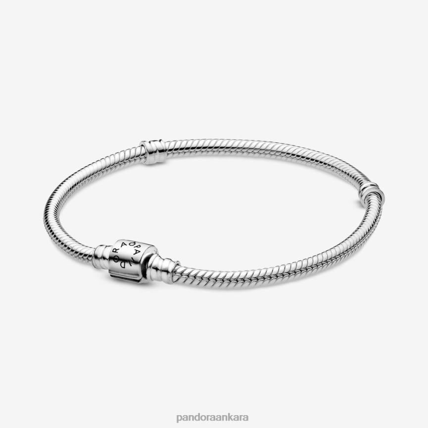 anlar varil toka yılan zincir bileklik 82N8H344 Pandora som gümüş
