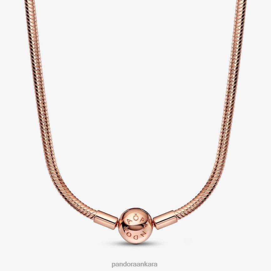 anlar yılan zincir kolye 82N8H704 Pandora Gül Altın Kaplama