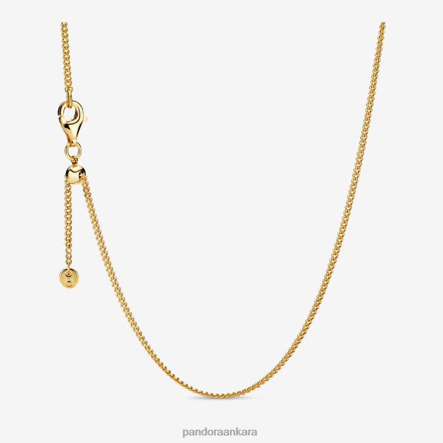 kaldırım zinciri kolye 82N8H701 Pandora altın kaplama