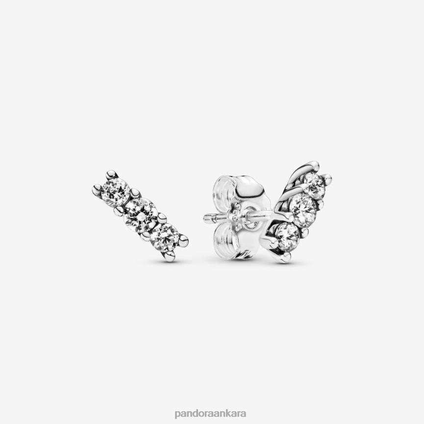 ışıltılı damızlık küpeler 82N8H904 Pandora som gümüş