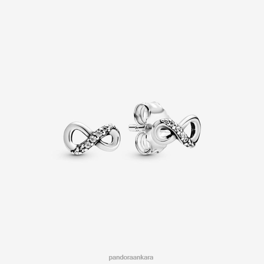 ışıltılı sonsuzluk küpeleri 82N8H875 Pandora som gümüş