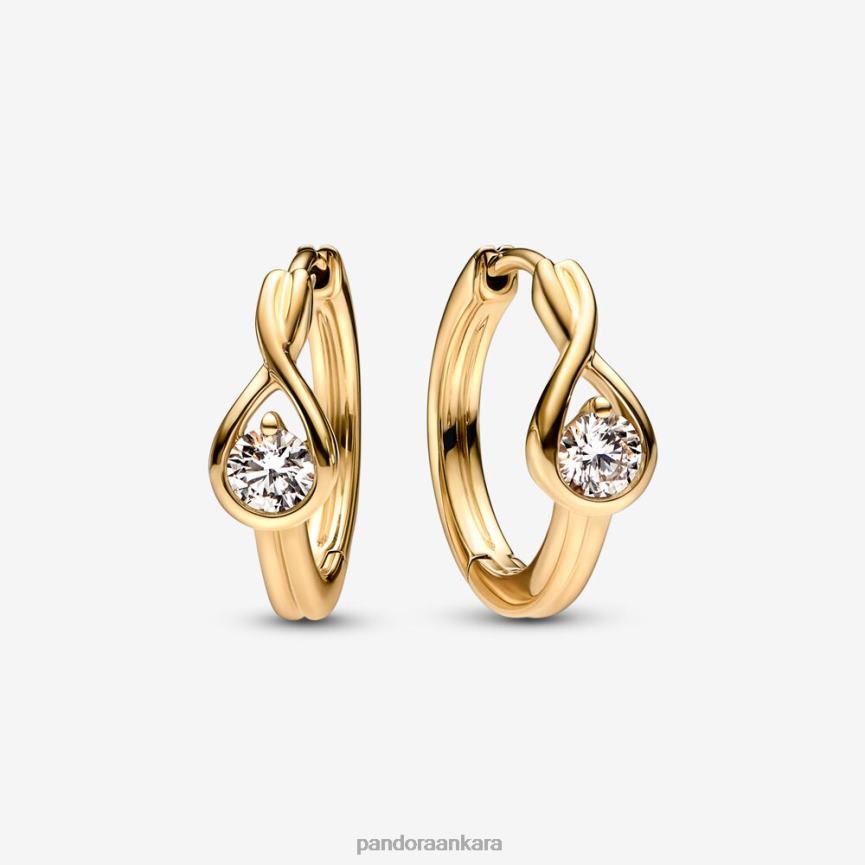 Brilliance laboratuvar yapımı 0,50 ct tw pırlanta halka küpeler 82N8H859 Pandora altın