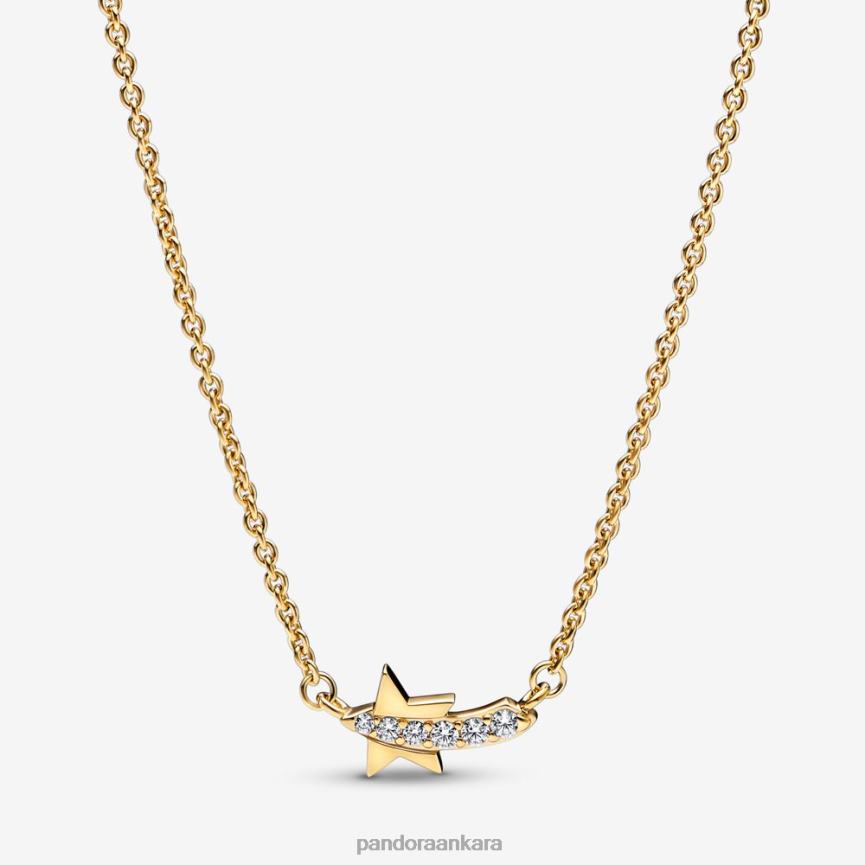 kayan yıldız açacağı collier kolye 82N8H775 Pandora altın kaplama