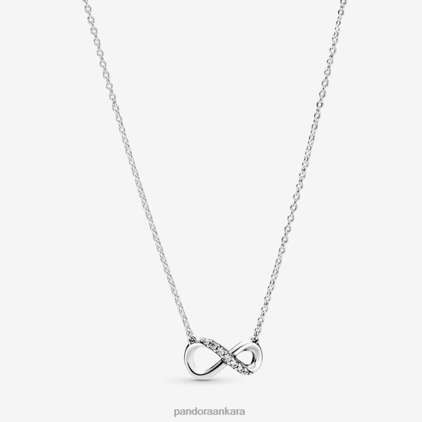 ışıltılı sonsuzluk collier kolye 82N8H755 Pandora som gümüş