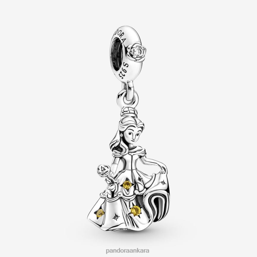 disney güzeli ve canavarın dansı belle dangle çekiciliği 82N8H177 Pandora som gümüş