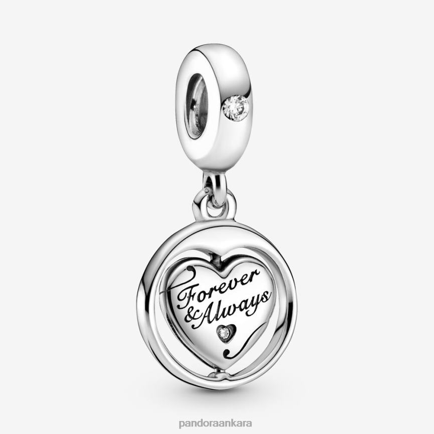 sonsuza kadar dönüyor ve her zaman ruh eşi sarkan çekicilik 82N8H63 Pandora som gümüş