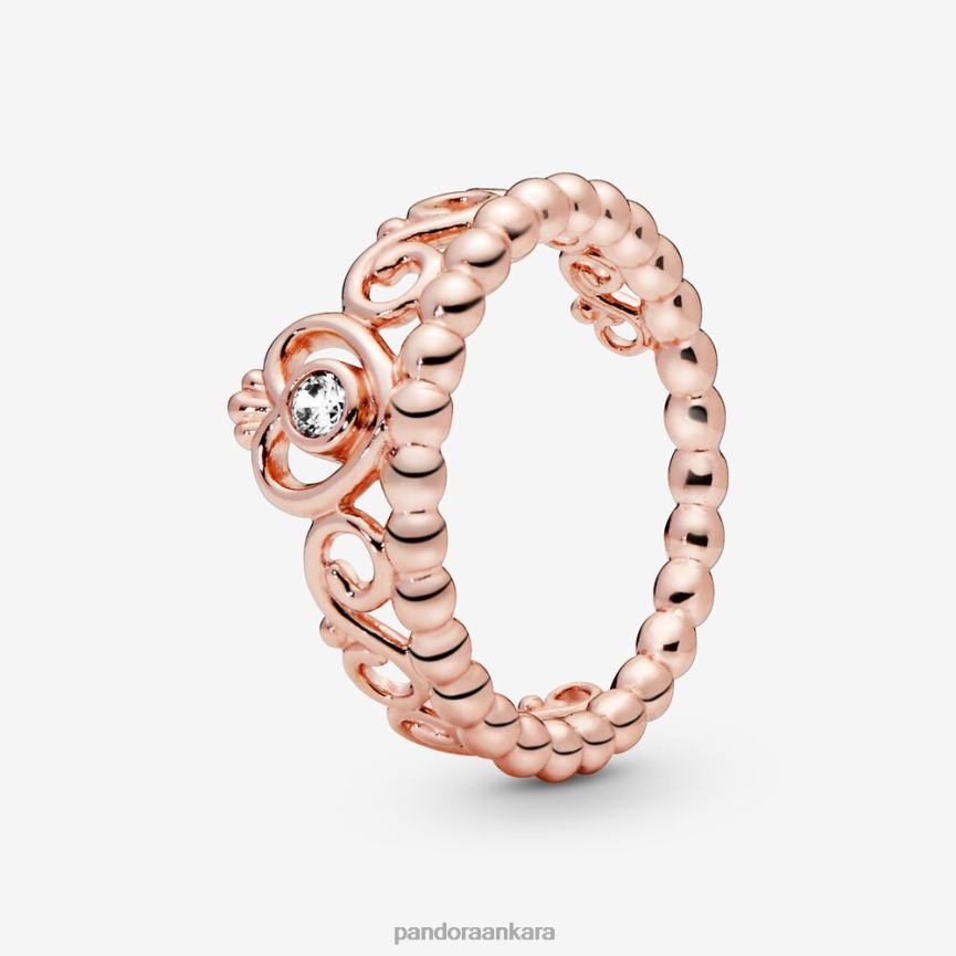 prenses taç taç yüzüğü 82N8H517 Pandora Gül Altın Kaplama