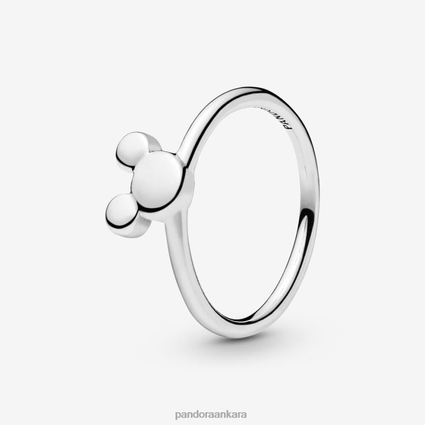 disney, mickey silueti 82N8H634 Pandora som gümüş