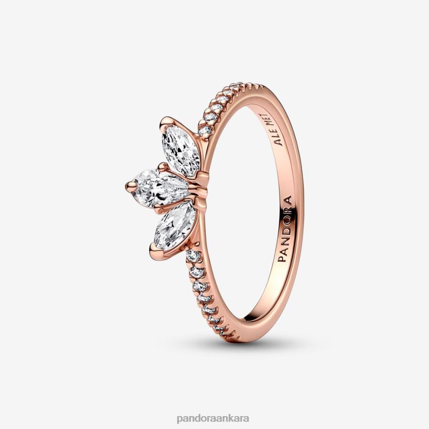 köpüklü herbaryum küme halkası 82N8H603 Pandora Gül Altın Kaplama