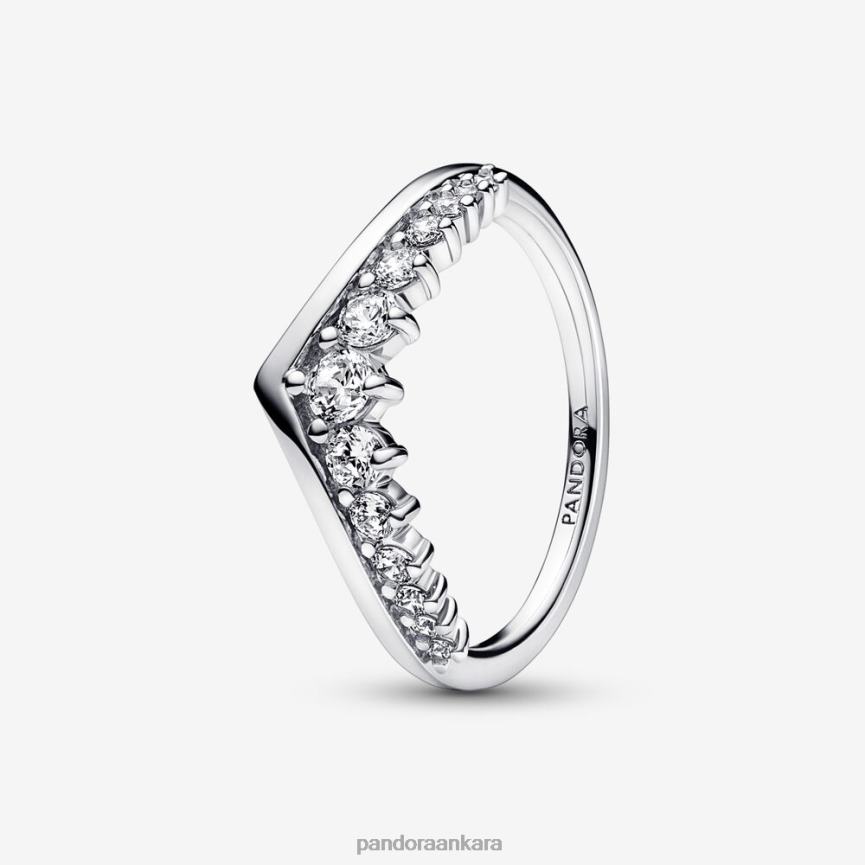 zamansız dilek yüzen serme yüzük 82N8H614 Pandora som gümüş