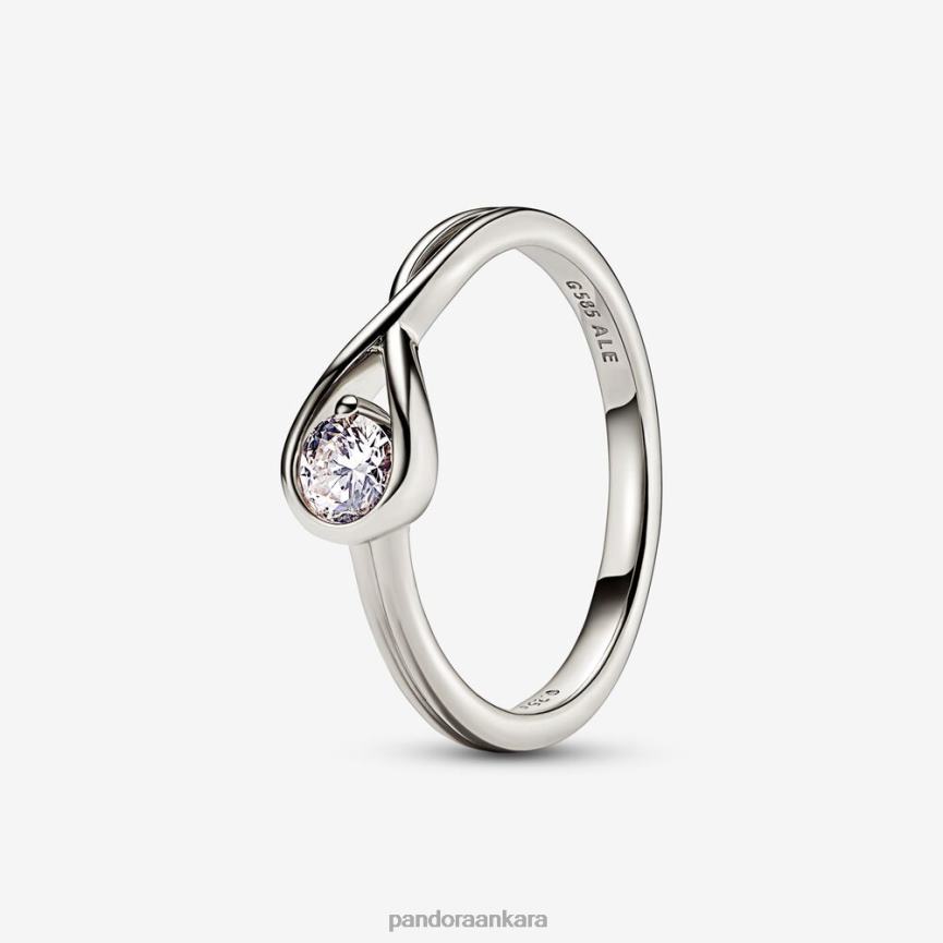 Brilliance laboratuvar yapımı 0,25 ct tw pırlanta yüzük 82N8H506 Pandora Beyaz altın