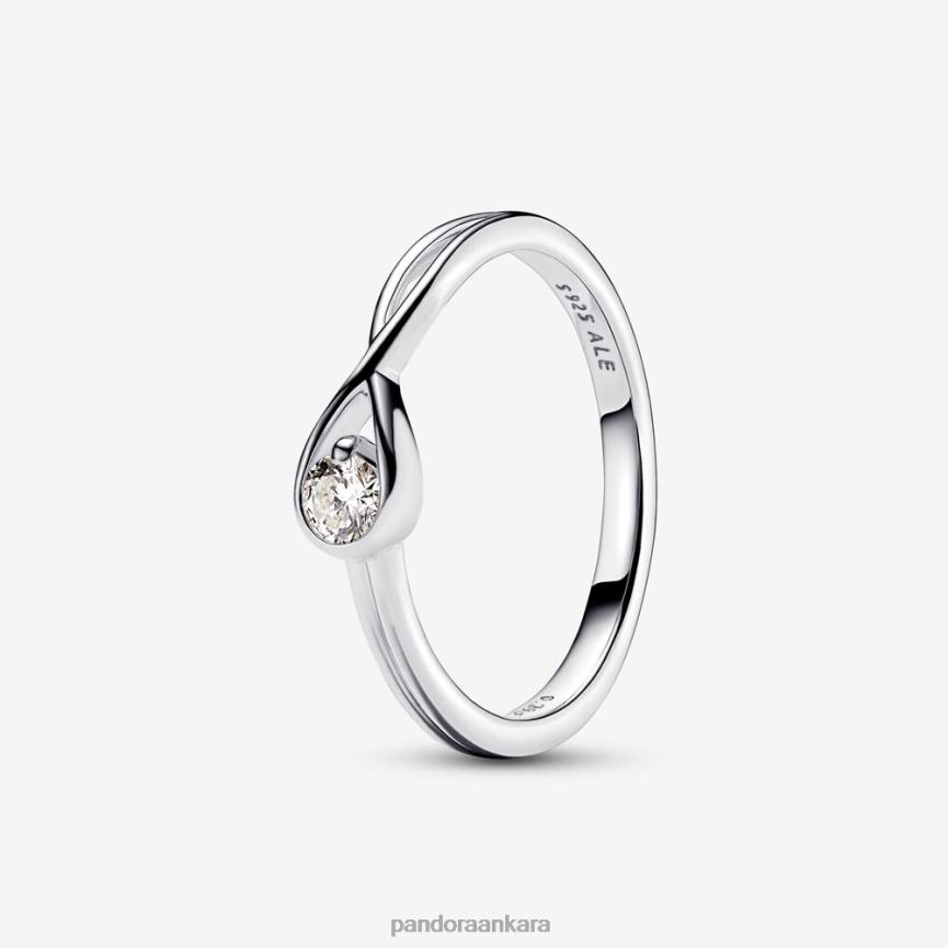 brilliance laboratuvar yapımı 0,15 ct tw pırlanta yüzük 82N8H493 Pandora som gümüş