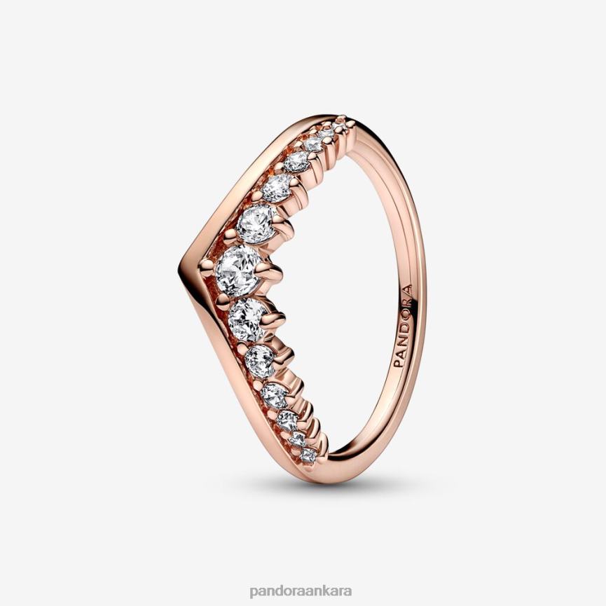 zamansız dilek yüzen serme yüzük 82N8H615 Pandora Gül Altın Kaplama