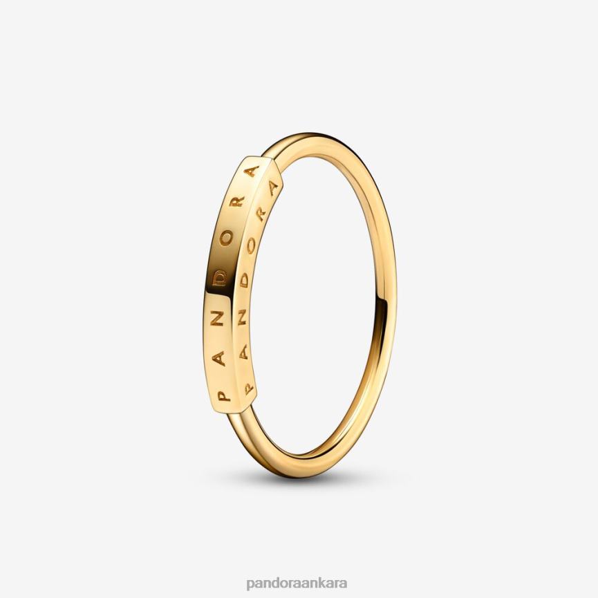 imza kimlik yüzüğü 82N8H658 Pandora altın