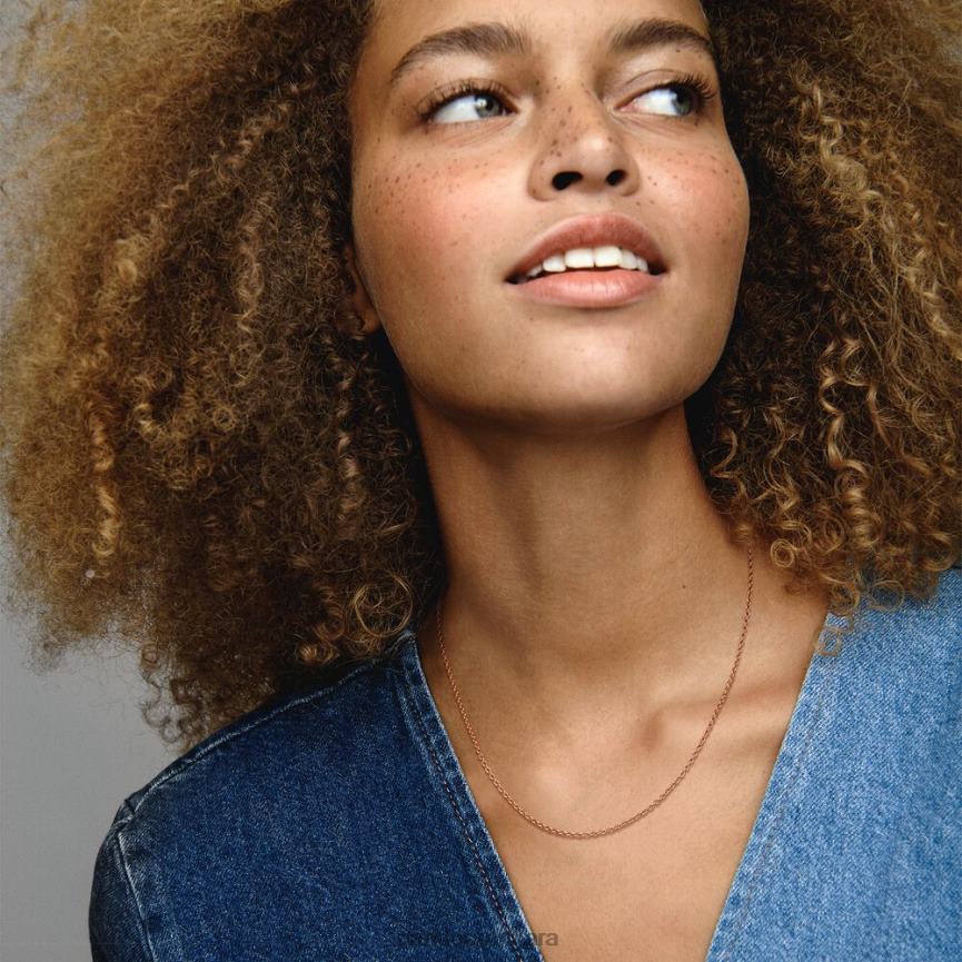 kablo zincir kolye 82N8H748 Pandora Gül Altın Kaplama