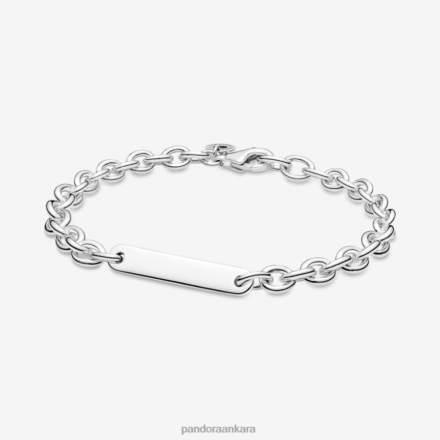 kazınabilir çubuk bağlantı bileziği 82N8H450 Pandora som gümüş