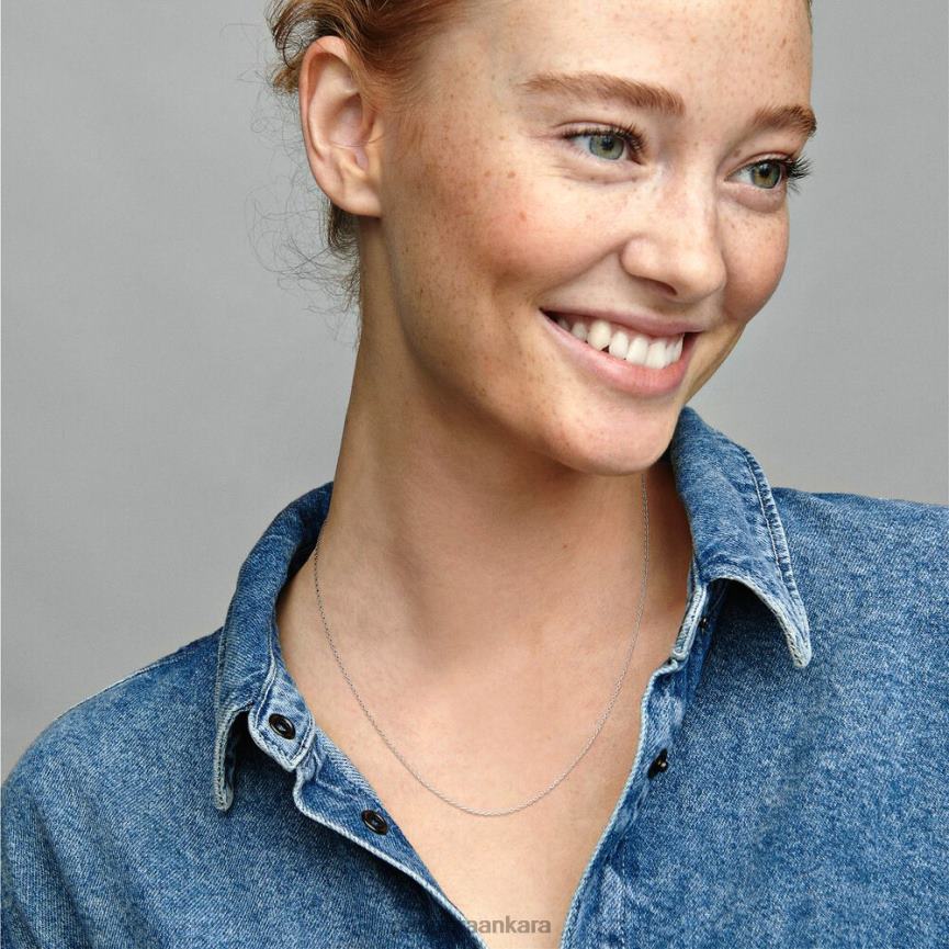 klasik kablo zincir kolye 82N8H733 Pandora som gümüş