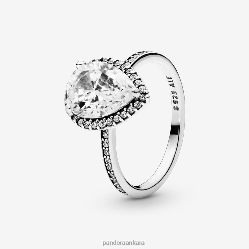 köpüklü gözyaşı ışık halkası 82N8H520 Pandora som gümüş