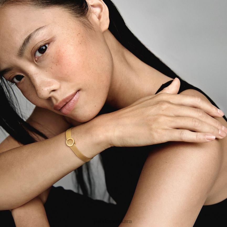 logo daire klip çekicilik 82N8H951 Pandora altın kaplama