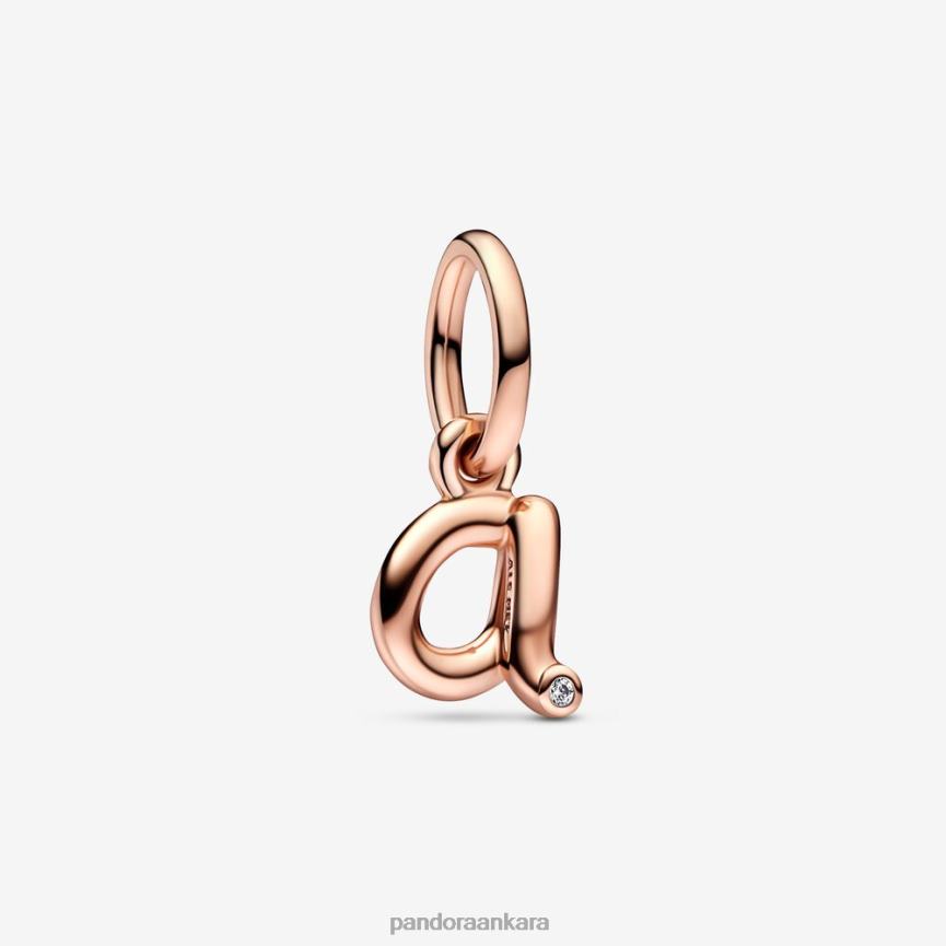 mektup a komut dosyası alfabe sallantı çekicilik 82N8H169 Pandora Gül Altın Kaplama