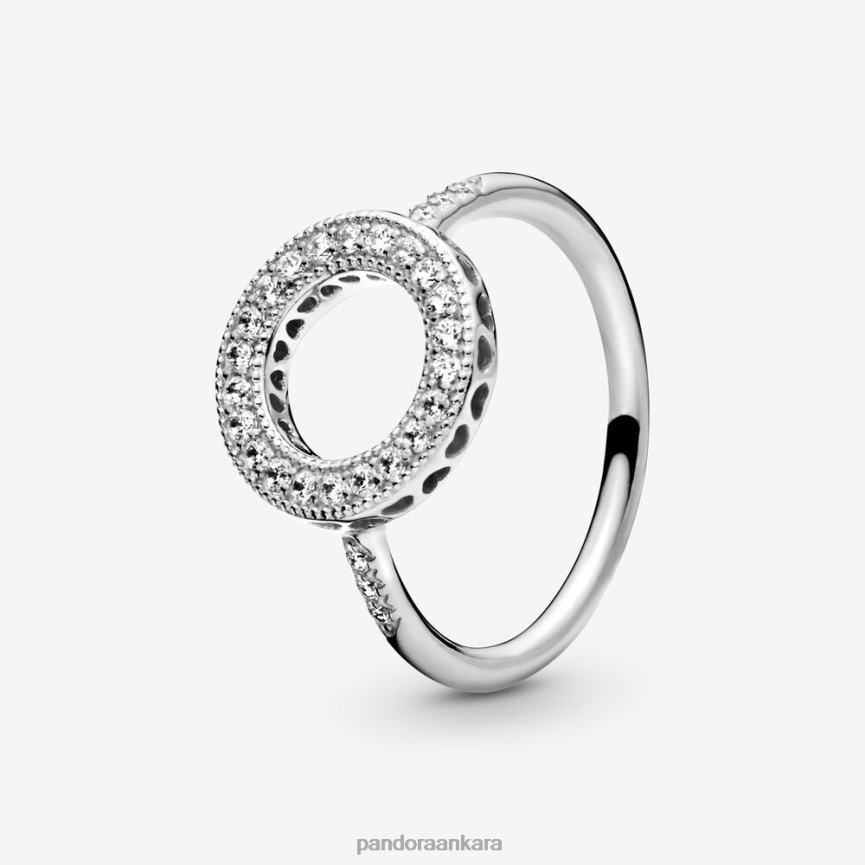parlak ışık halkası 82N8H696 Pandora som gümüş