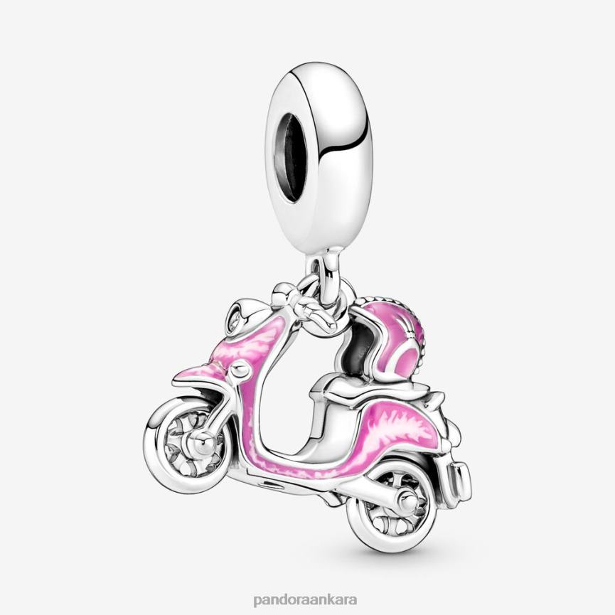 pembe scooter sarkan çekicilik 82N8H189 Pandora som gümüş