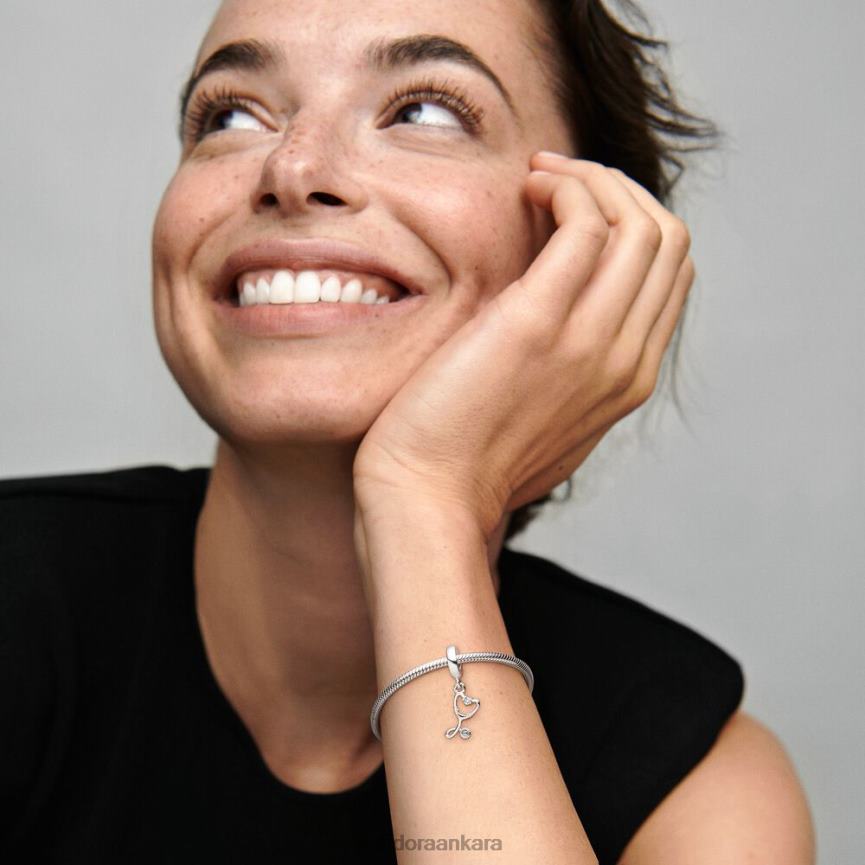 stetoskop kalp sarkan çekicilik 82N8H55 Pandora som gümüş