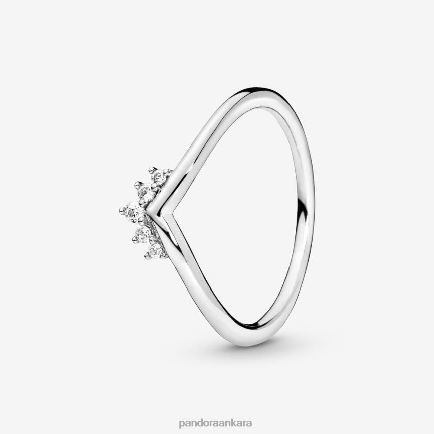 taç salıncaklı yüzük 82N8H590 Pandora som gümüş