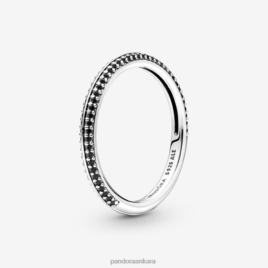 yüzüğü açacağım 82N8H609 Pandora som gümüş/siyah