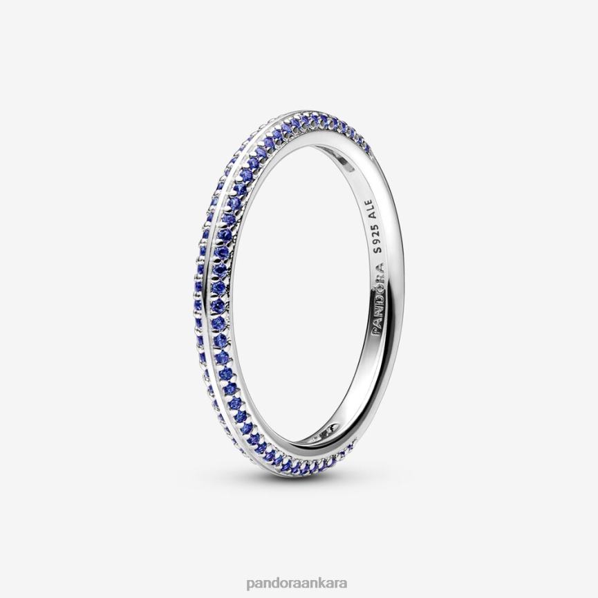 yüzüğü açacağım 82N8H656 Pandora som gümüş/mavi