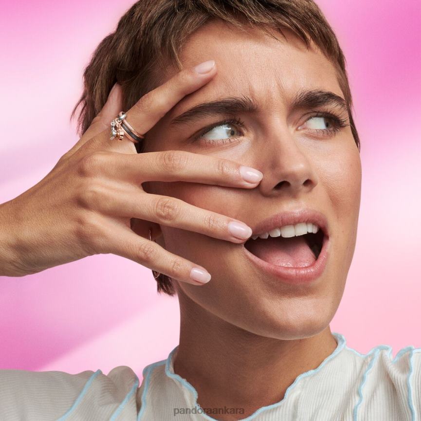 yüzüğüm 82N8H563 Pandora Gül Altın Kaplama