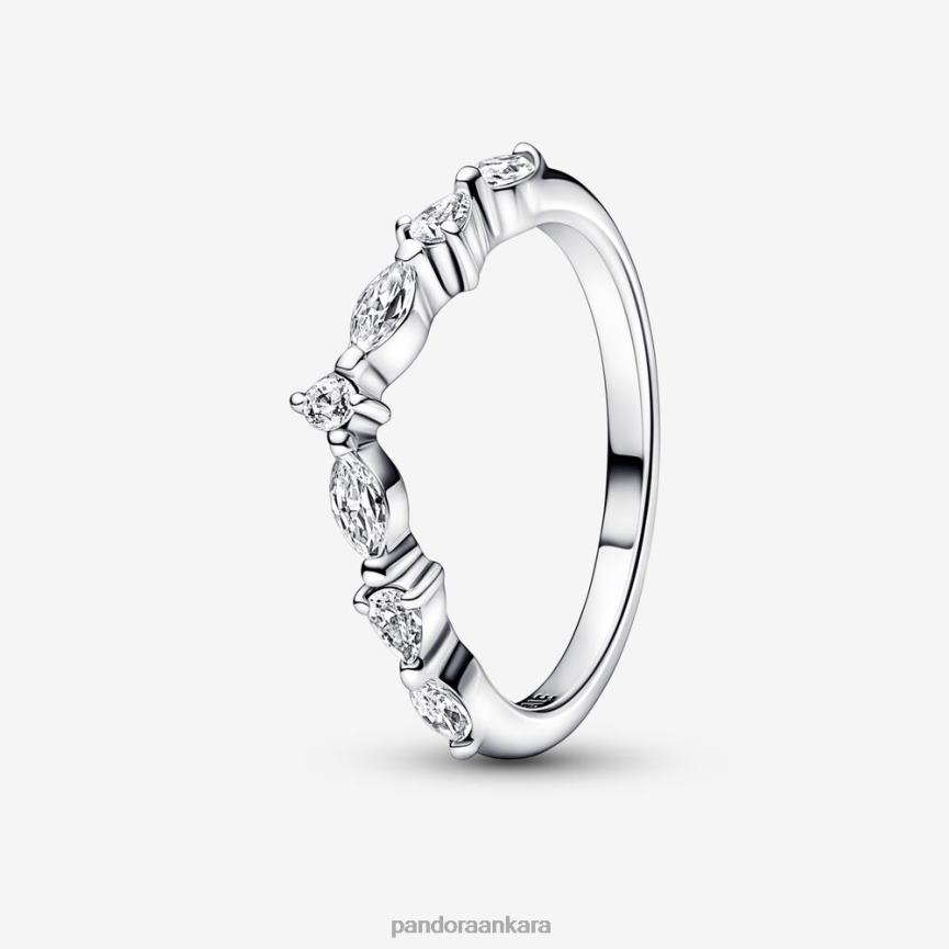 zamansız dilek ışıltılı alternatif halka 82N8H598 Pandora som gümüş