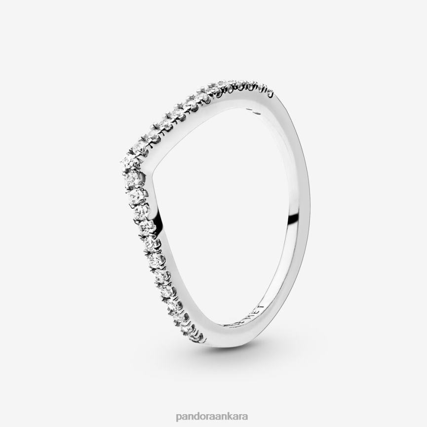 ışıltılı lades kemiği halkası 82N8H550 Pandora som gümüş