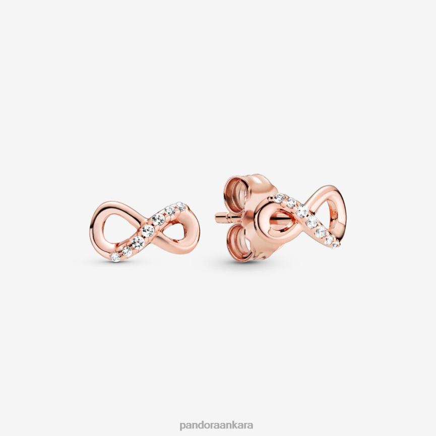 ışıltılı sonsuzluk küpeleri 82N8H876 Pandora Gül Altın Kaplama